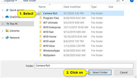 How to change or restore default location of Camera Roll folder in Windows 10 - Windows Basics