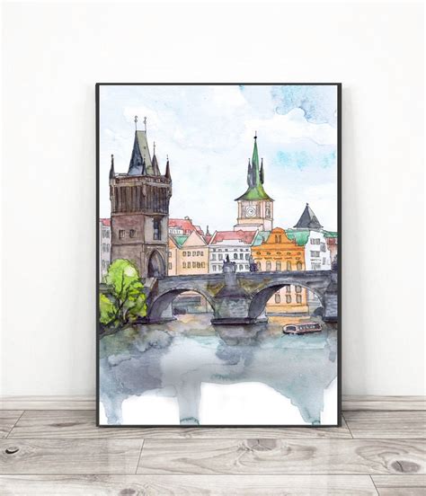 Prague Art, Czech Republic Wall Art Europe Print Charles Bridge ...