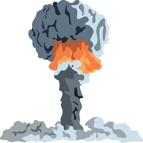 Nuclear explosion. Large mushroom cloud. Atomic bomb, nuclear weapons and global war ...