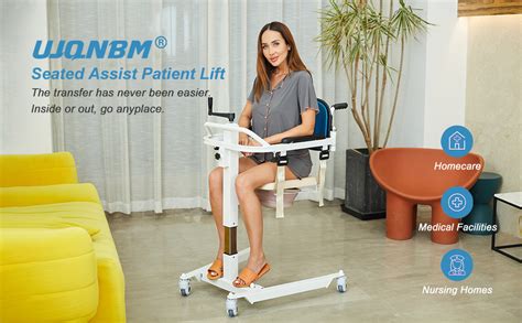 Amazon.com: UJQNBM Patient Lift Transfer Chair, Wheelchair to Car Lift with 2 Cushion, Portable ...