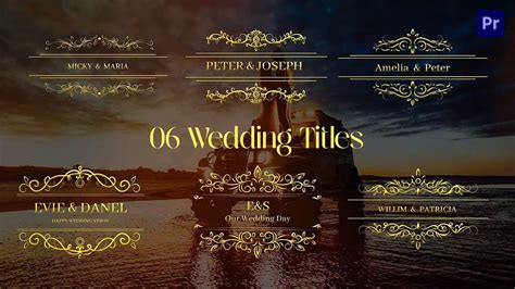 Wedding Titles Premiere Pro Template - YouTube