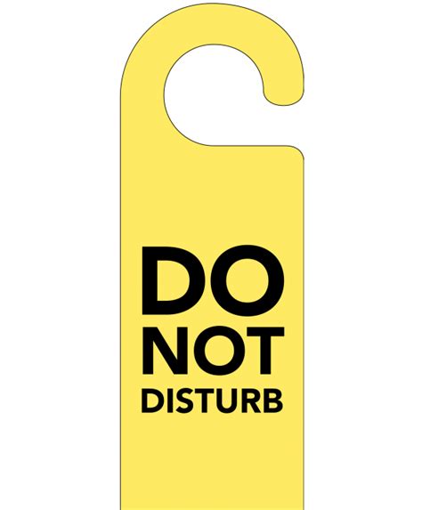 Do Not Disturb Door Hanger Template