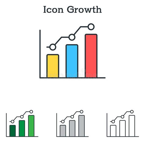 Growth Flat Icon Design for Infographics and Businesses Stock Vector - Illustration of ...