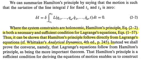 classical mechanics - Virtual work of constraints in Hamilton‘s principle - Physics Stack Exchange