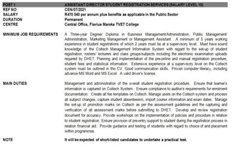 Flavius Mareka TVET College Vacancies 2023-2024 - TVET Colleges