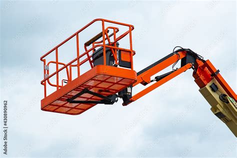 telescopic platform crane machine work lift hydraulic high Stock Photo | Adobe Stock