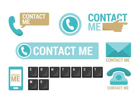 Contact Me Icons Vector 166553 Vector Art at Vecteezy