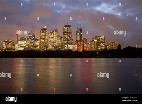 sydney skyline at sunset Stock Photo - Alamy