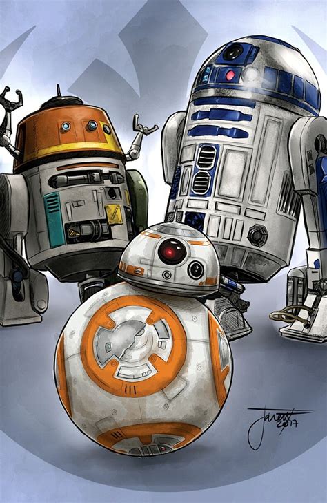 R2D2 WITH BB-8 AND CHOPPER Leia Star Wars, Star Wars Art, Asoka Tano, Star Wars Painting, Little ...