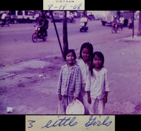 1968 SLIDE PHOTO Vietnam War Cute Girls Children Laugh Smile Street Scooter 35mm $35.00 - PicClick