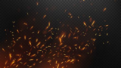 Fire flying sparks, isolated and easy to edit. Vector Illustration ...