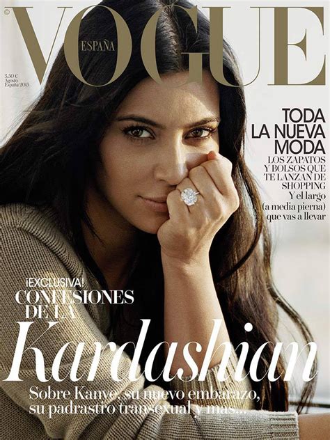 Kim Kardashian Goes Makeup Free on Vogue Spain Cover