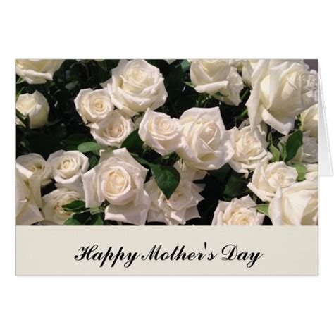 White Customizable Happy Mother's Day Roses Card | Zazzle.com | Mothers day roses, Happy mothers ...