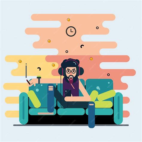 Premium Vector | Relaxing cartoon character in flat design bodies