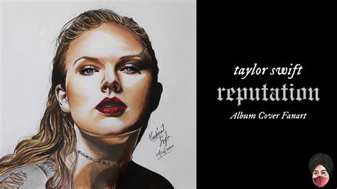 TAYLOR SWIFT REPUTATION ALBUM COVER | FANART | Time-Lapse | Pencil Color Art - YouTube