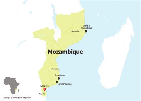 1 Map of Mozambique with the locations of the activities. Original map... | Download Scientific ...