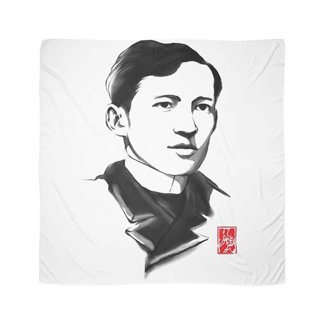 Sumi-e Series - Pinoy Hero - Jose Rizal Scarf by pinoytee