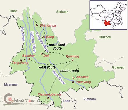 Yunnan Maps, City Map, Travel Map - Yunnan Tour Guide