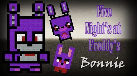 Minecraft Tutorial: Como construir a Bonnie (Five Nights At Freddy's) Pixel Art - YouTube