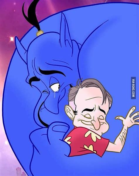 Genie Hugging Robin Williams | Robin williams, Disney art, Disney love