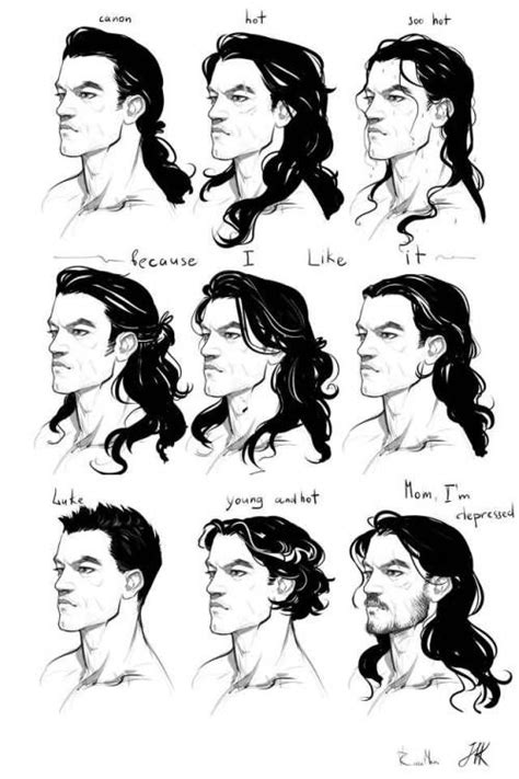 Long Hair Male Drawing Reference Drawing techniques drawing tips drawing reference drawing ...