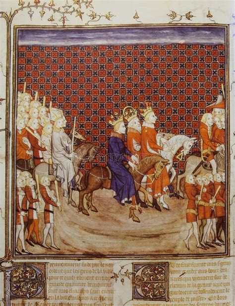 King Charles IV Entering Paris, 14th Century Editorial Stock Image ...