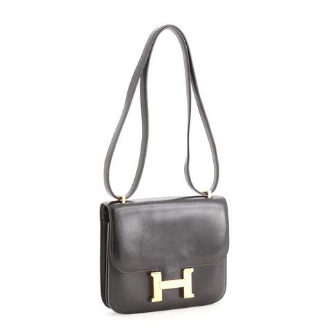 Hermes Constance Bag Box Calf 18 Black 607621