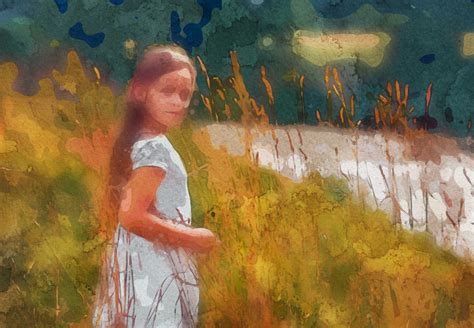 Painting,People In Nature,Modern Art Background - Royalty Free Photo ...