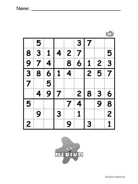 Free Printable Medium Beginner Sudoku | Sudoku, Word puzzles, Fun worksheets