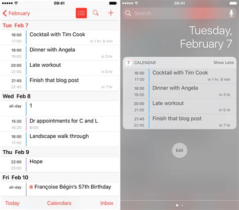 How to display your Calendar events as a list view widget on iPhone and iPad