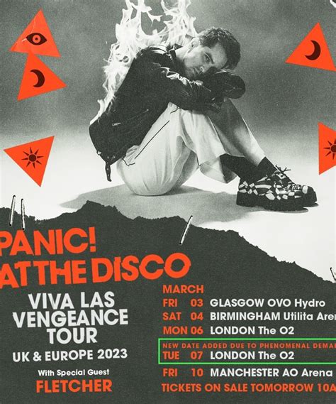 Panic! At The Disco - Viva Las Vengeance Tour - 03 March 2023 - OVO Hydro - Event/Gig details ...