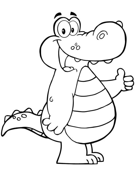 Cartoon Alligator zum Ausdrucken Coloring Page - Free Printable Coloring Pages for Kids