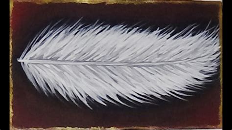 Mini Acrylic Painting - Feather - YouTube