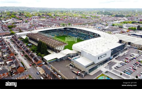 An aerial view of the National Stadium at Windsor Park, Belfast. Home ...