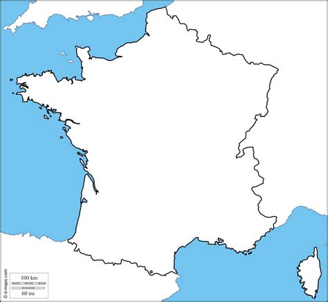 Blank Map Of France - Best Map of Middle Earth