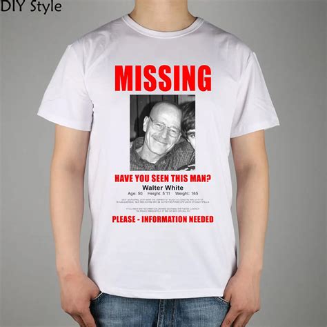 BREAKING BAD have you seen this man walter white missing T shirt Top ...