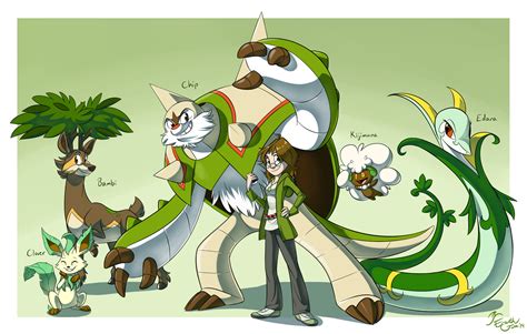 Pokemon Gym Leader Art Challenge - Grass Team by EarthGwee on DeviantArt