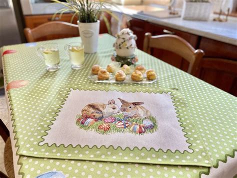 Easter Napkin Easter Textile Easter Tablecloth With Eggs - Etsy UK