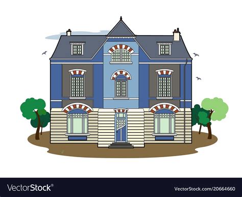 Blue building Royalty Free Vector Image - VectorStock