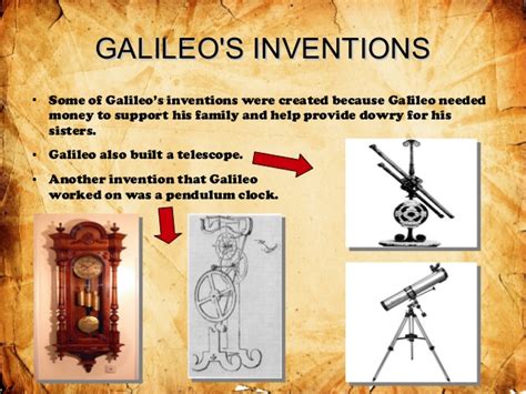 PHYSICAL SCIENCE: Galileo's Inventions
