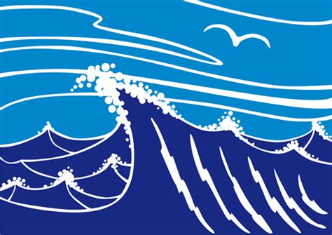 Sea waves vector background set Vectors graphic art designs in editable ...