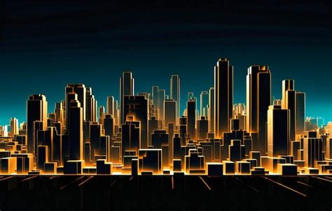 Premium Photo | An animation of a city skyline