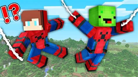 JJ and Mikey Became SPIDERMAN in Minecraft Challenge by Maizen - YouTube