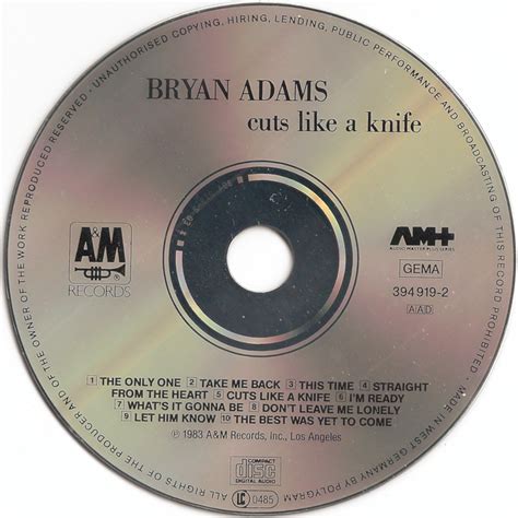 The First Pressing CD Collection: Bryan Adams - Cuts Like a Knife