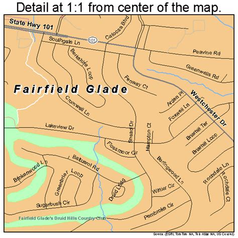 Fairfield Glade Tennessee Street Map 4724980