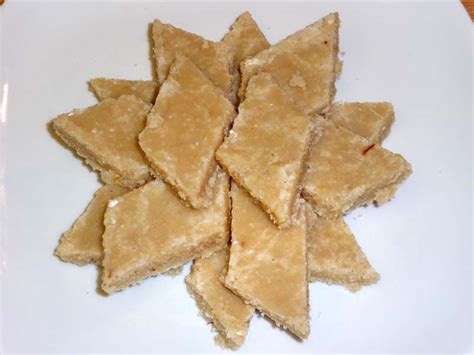 Kaju Burfi (Cashew Fudge) - Manjula's Kitchen - Indian Vegetarian Recipes