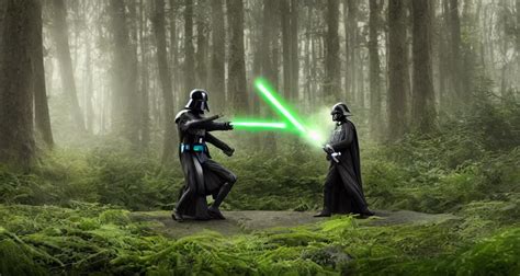 Darth Vader and Yoda, fighting in a forest, stunning | Stable Diffusion | OpenArt