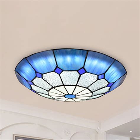 12"/16"/19.5" W Tiffany Blue/Light Blue Flush Ceiling Light with Bowl in 2022 | Flush ceiling ...