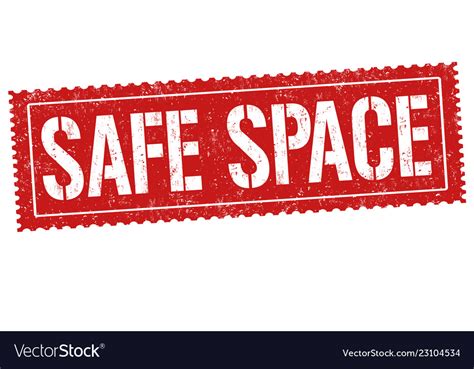 Safe space sign or stamp Royalty Free Vector Image