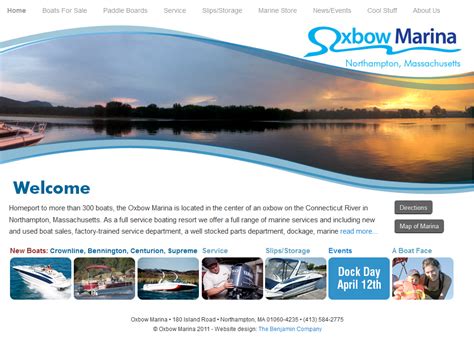 Oxbow Marina WEBSITE: Home Page-Sunset - The Benjamin Company